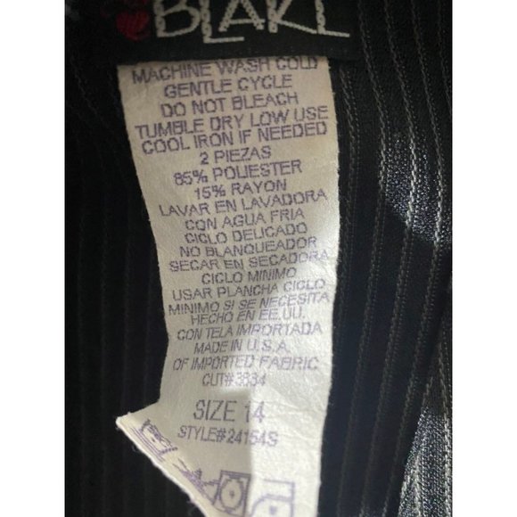 Vintage Helene Blake Kimono Duster Coat Pinstripe 14 - Picture 12 of 12